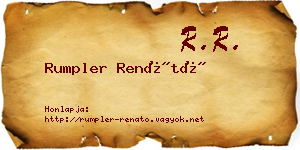 Rumpler Renátó névjegykártya