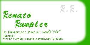 renato rumpler business card